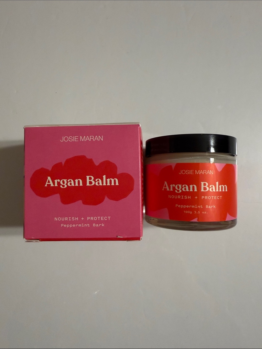 JOSIE MARAN Peppermint Bark Argan Balm - Nourish Protect 3.5oz/100ml